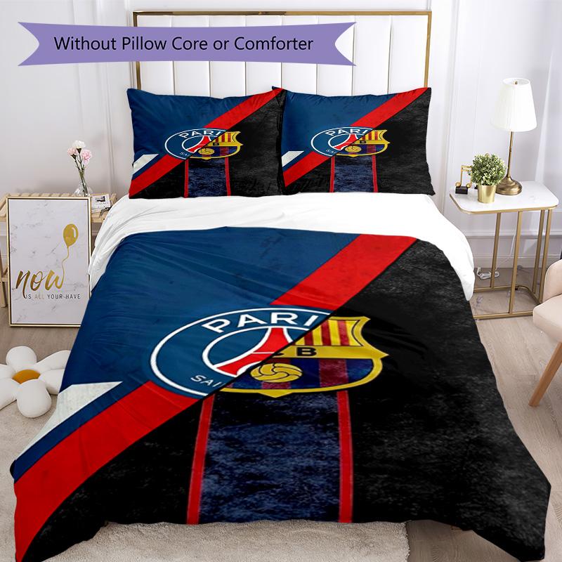 Set Biancheria da Letto Paris Saint Germain Copripiumino Traspirante con Federe Decorazione per la Casa Regalo di Compleanno