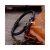 Custom Sieraden Roestvrij Staal 18K Verguld Figuur 8 Leren Armband Dropshipping Agent Gepersonaliseerde DIY Mannen Geweven Armband