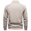 AIOPESON Half Zip Katoenmix Sweatshirts Opstaande Kraag Geribbelde Manchetten Raglanmouw Casual Sport Heren Herfst Winter Warm Pullover