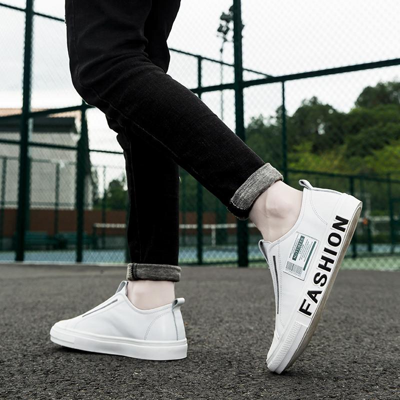 Quality Men'S Shoes Casual Sneakers Men Genuine Leather Loafers Spring Autumn Men'S Slip On Shoes Fashion Male Walking Footwear