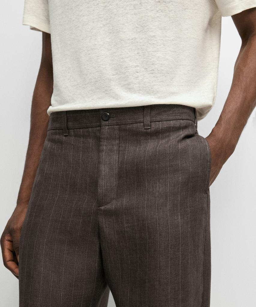 Masimodutti 100% Linen Straight Fit Pants