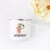 Personalisierte Blumige Initialen Namensbecher Benutzerdefinierter Name Tee Kaffee Heiße Schokolade Tasse Braut Brautjungfer Muttertag Geschenk für Sie