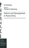 The Reform and Development In Rural China Book