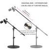Teleskopická tyč pro fotoaparát 3/8" 1/4" 2dílný stativový středový sloupek pro zrcadlovky s rychlým nastavením výšky