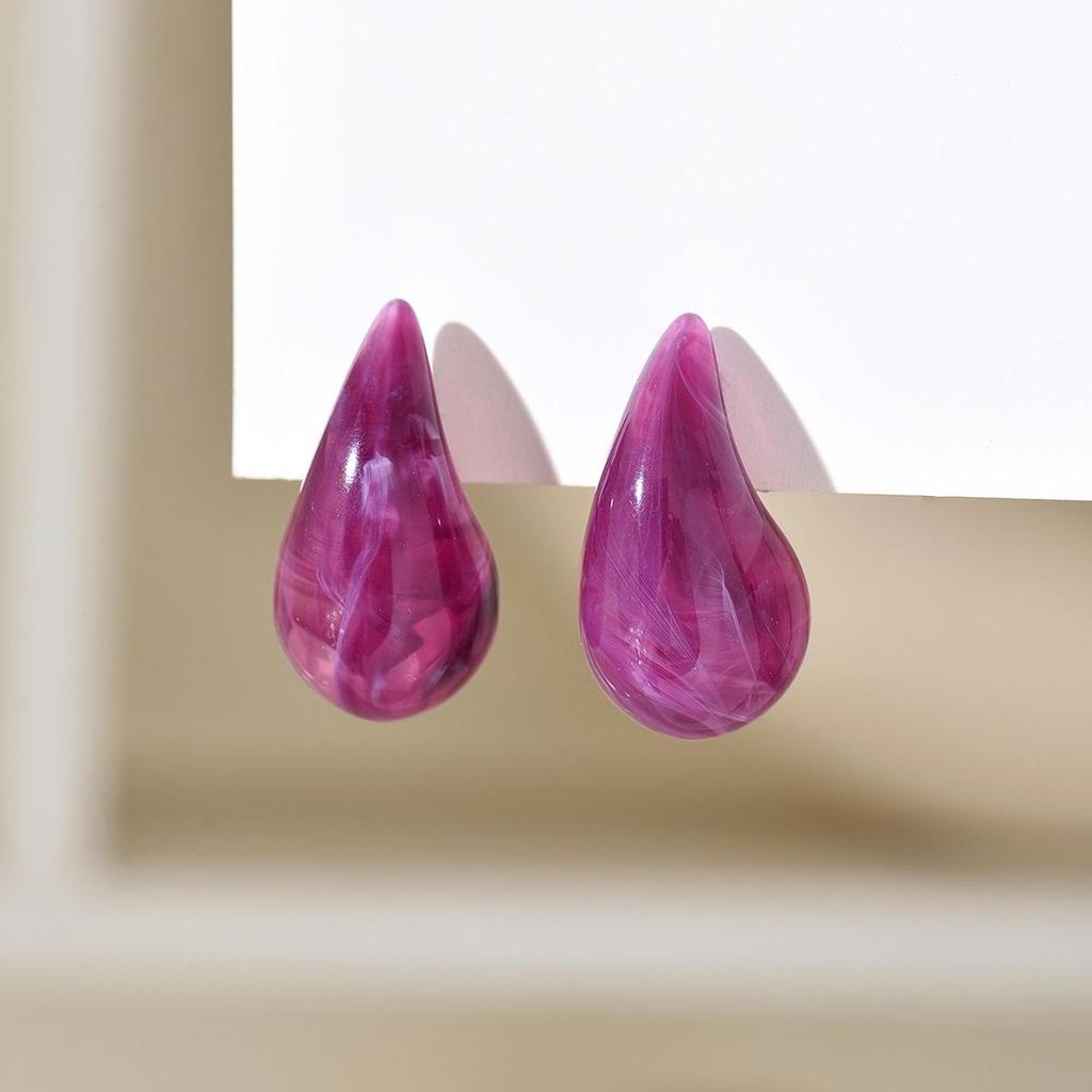 Plump Water Drop Acrylic Dangle Earrings - Simple & Fashionable Jewelry for Women