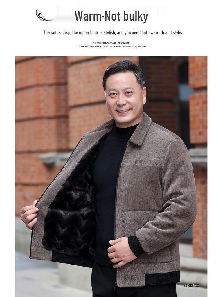 Dad's 2024 Casual Spring/Autumn Jacket for Elderly Men - Ideal for 50-Year-Olds and Up.