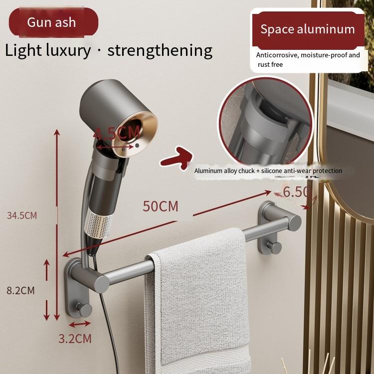 Suction Cup Style Towel Rack Single Pole Bathroom Towel Rack No Punching Required Kitchen Bathroom Towel Hanging Pole Toilet Hanging Rack