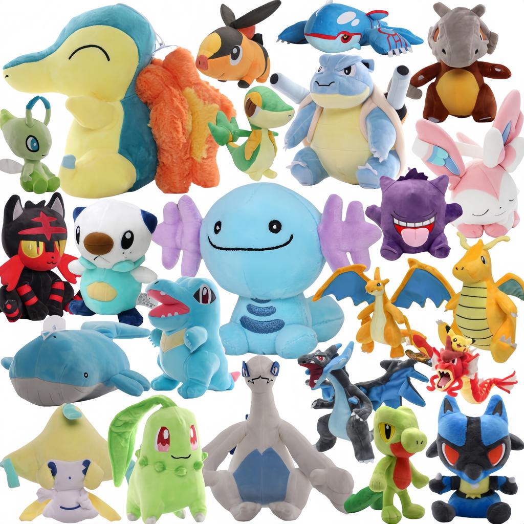 Pikachu Squirtle Bulbasaur Charmander Peluche Plush Paldean Wooper Plush Toy Kawaii Wooper Paldean Doll Soft Stuffed Toy