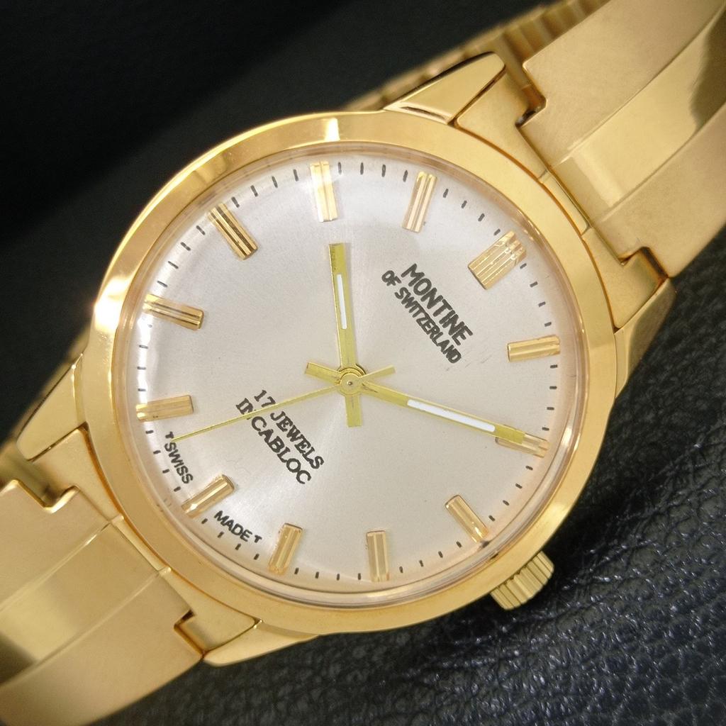 

ВОССТАНОВЛЕННЫЕ ВИНТАЖНЫЕ МУЖСКИЕ ЧАСЫ MONTINE OF SWITZERLAND 17J С ПОЗОЛОЧЕННЫМ КАЧЕСТВОМ a285407-12 Montine-a285407-3