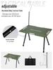 Lightweight Aluminum Folding Camping Table with Portable Storage - Blackened Style