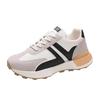 Spring New Fashionable Casual Dad Shoes Thick Sole Simple Breathable and Comfortable Women's Sports White Shoes