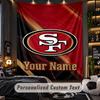 TapestrySan Francisco 49ers Custom Name Text Personalized Wall Hanging Tapestry Home Wall Decor