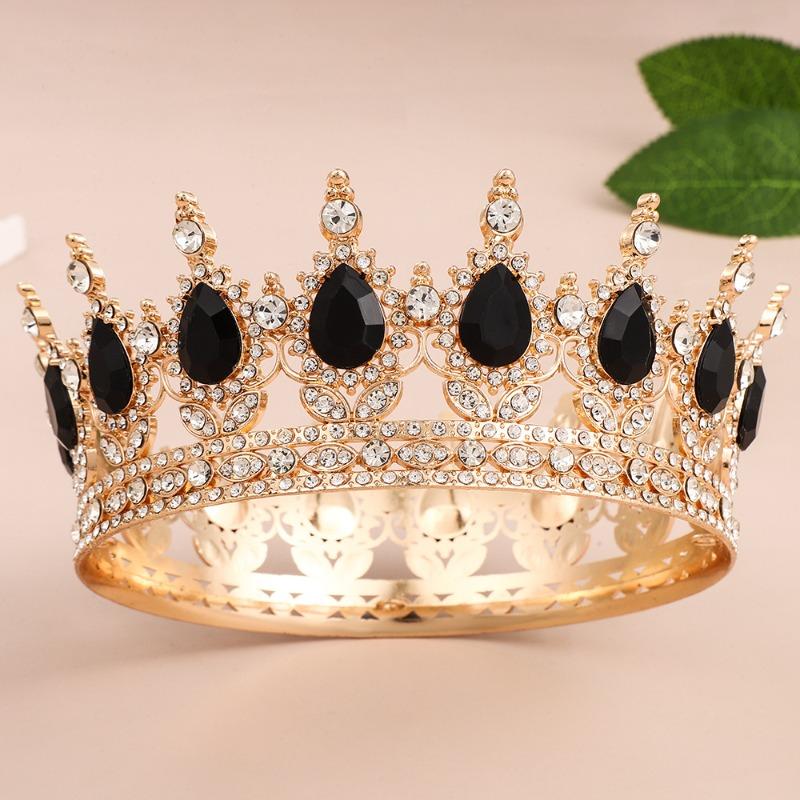Crown Adult Princess Crown Tiara Bride Wedding Gold Diamond Queen Birthday Party Crown