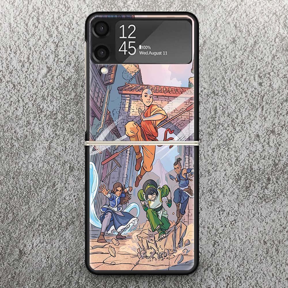 Anime Avatar The Last Airbender Zflip4 Zflip5 Phone Case For Samsung Z Flip3 Flip4 Flip5 5G ZFlip 4 5 3 Cover Cellphone Shell Fu