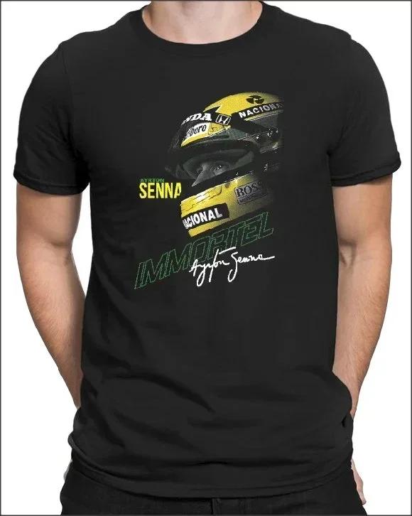 T-shirt Grafiche Formula 1 Ayrton Senna T-shirt da Palestra Uomo Donna Abbigliamento Y2k Liam Payne Stile Retro Top Estivi Magliette