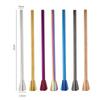 4Pcs Stainless Steel Straw Spoon Combo Washable Rustproof Reusable Stirrer Straws for Drinks Ice Cream Sundaes Office