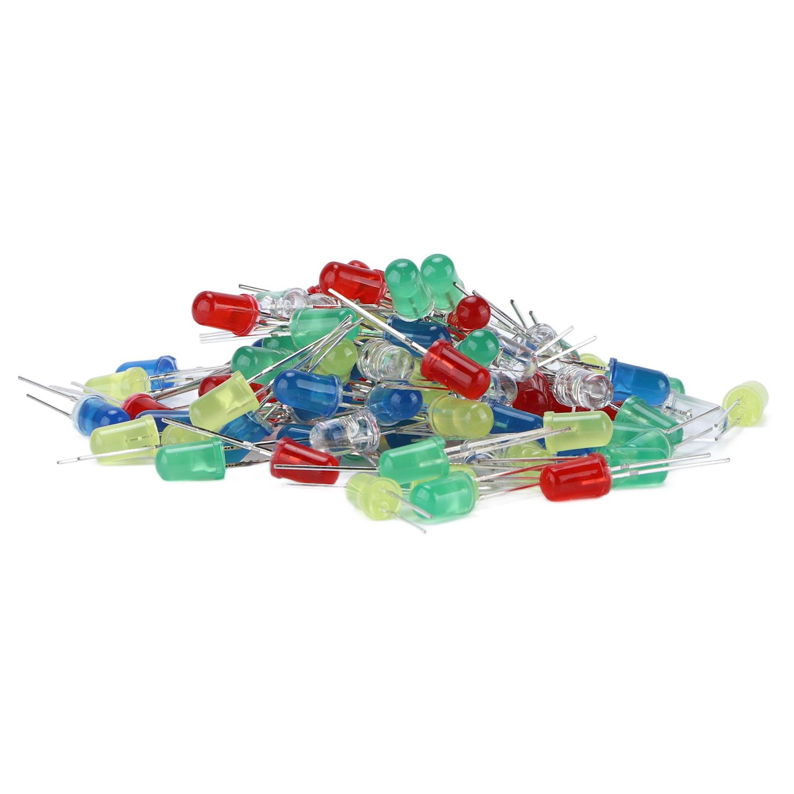 

100 шт. Світлодіодні діоди 3 мм 5 мм Різноманітні кольори Нетоксичний Енергозберігаючий Набір діодів для DIY