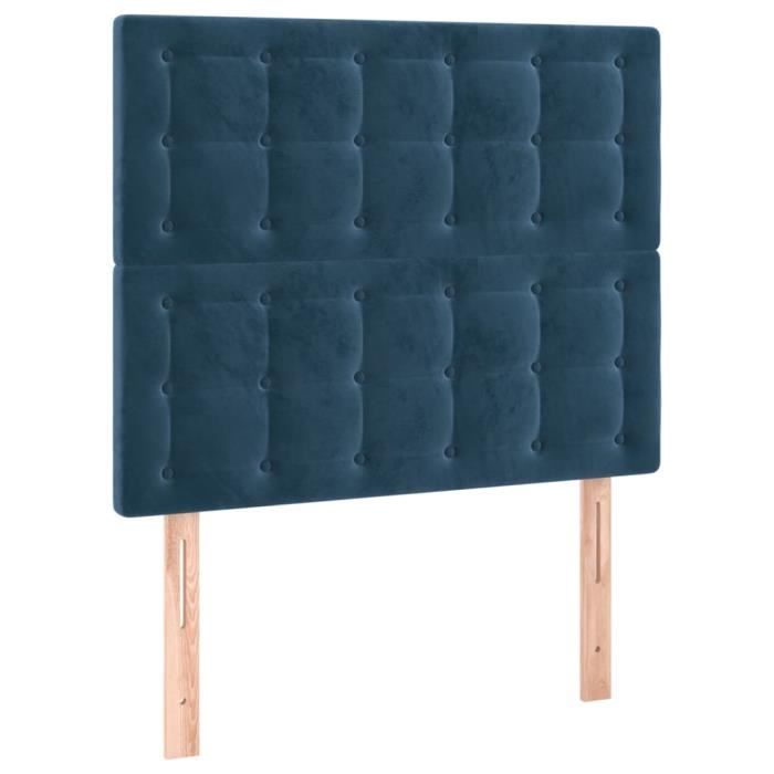 VidaXL Headboards 2 Pcs Dark Blue 80x5x78-88 Cm Velvet3116800