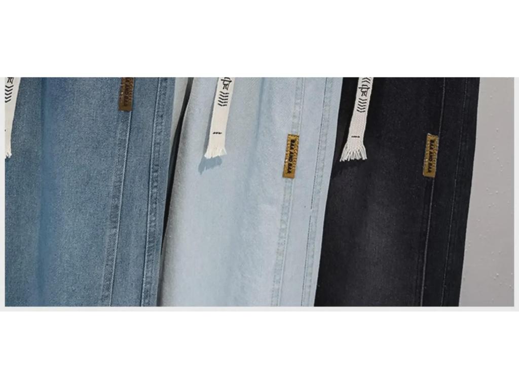 Men's Korean Style Wide-Leg Jeans – Spring/Autumn Fashion Trend, Loose, Casual, Straight Trousers