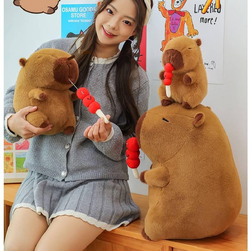 Rock Sugar Gourd Capybara Plush Toy Cartoon Stuffed Doll Kids Gift Decoration