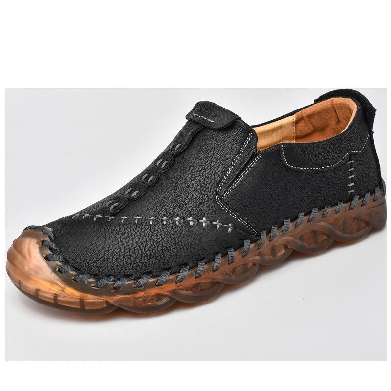 

Оригинальный отзыв высококачественной кожаной обуви, мужской повседневной спортивной обуви с одной педалью для отдыха на открытом воздухе 38