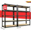 60/72 Inch Two-piece Heavy Duty Storage Shelves, 2000LBS Capacity Metal Shelving Unit, Adjustable Garage Shelves & Organizer with Overlap Design for
