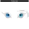 2Pcs Simple Angel Feather- Wings Cat Eye Earrings Female Ins Popular All-match Hip-hop Street Earrings for Birthday Gift