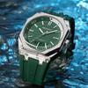 Aocasdiy Fashion Sport Watches for Men Silicone Strap Wristwatch Date Waterproof Chronograph Quartz Watch Men Clock reloj hombre