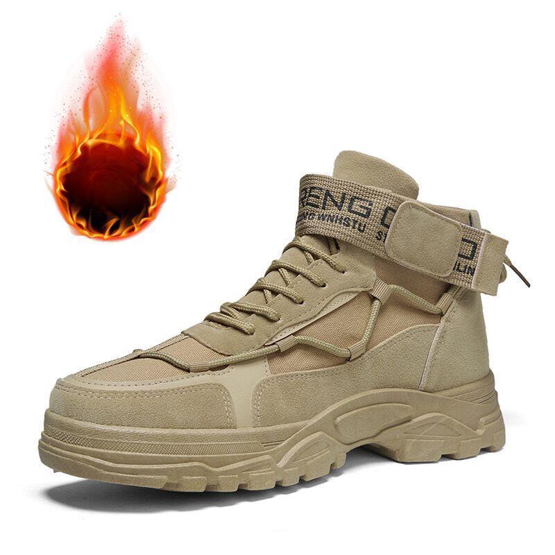 Men Boots Women High Top Boots High Quality  Shoes Fashion Outdoor Sneakers Men Lace Up Non-Slip Ankle Boots