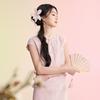 Sancai New Chinese Style Hollow Top & Fishtail Skirt Set