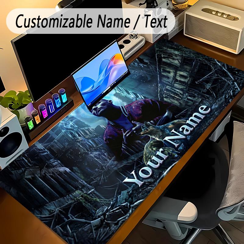Large Mouse PadKontra K Custom Name Text Personalized Desk Mat Non Slip Gaming Pad