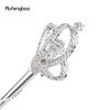 Corona in Lega di Diamante Bianco Bacchette Fatate Bacchette da Principessa per Bambina Bacchetta da Angelo per Bambini 47cm