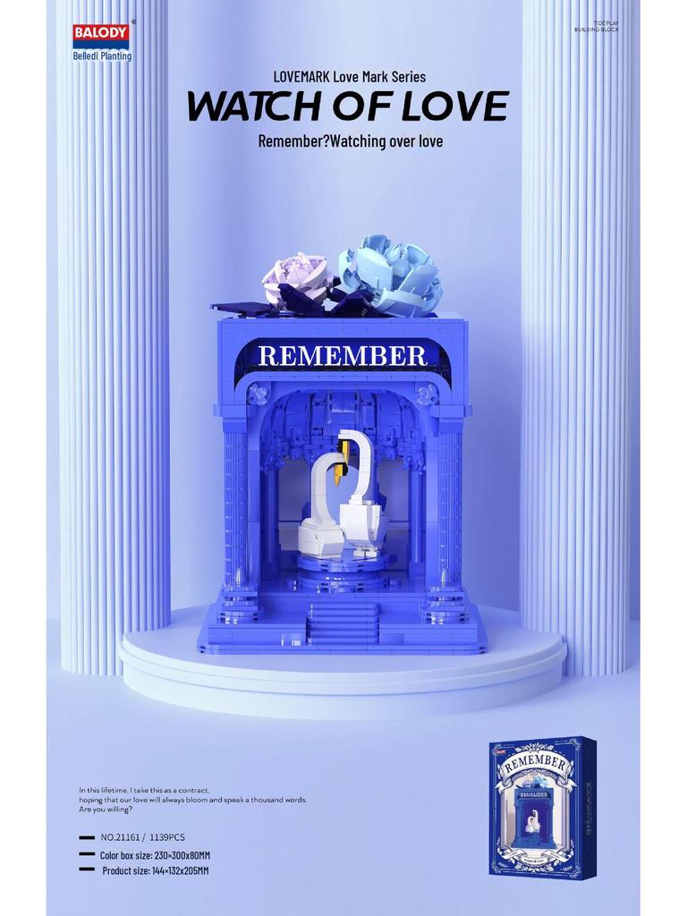 Belle Di Mini Partikel Kreative Desktop-Ornamente Liebe Serie DIY Spielzeug Bausteine