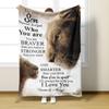 Customizable Flannel Blanket - English Envelope Series, Perfect Mother's Day Gift