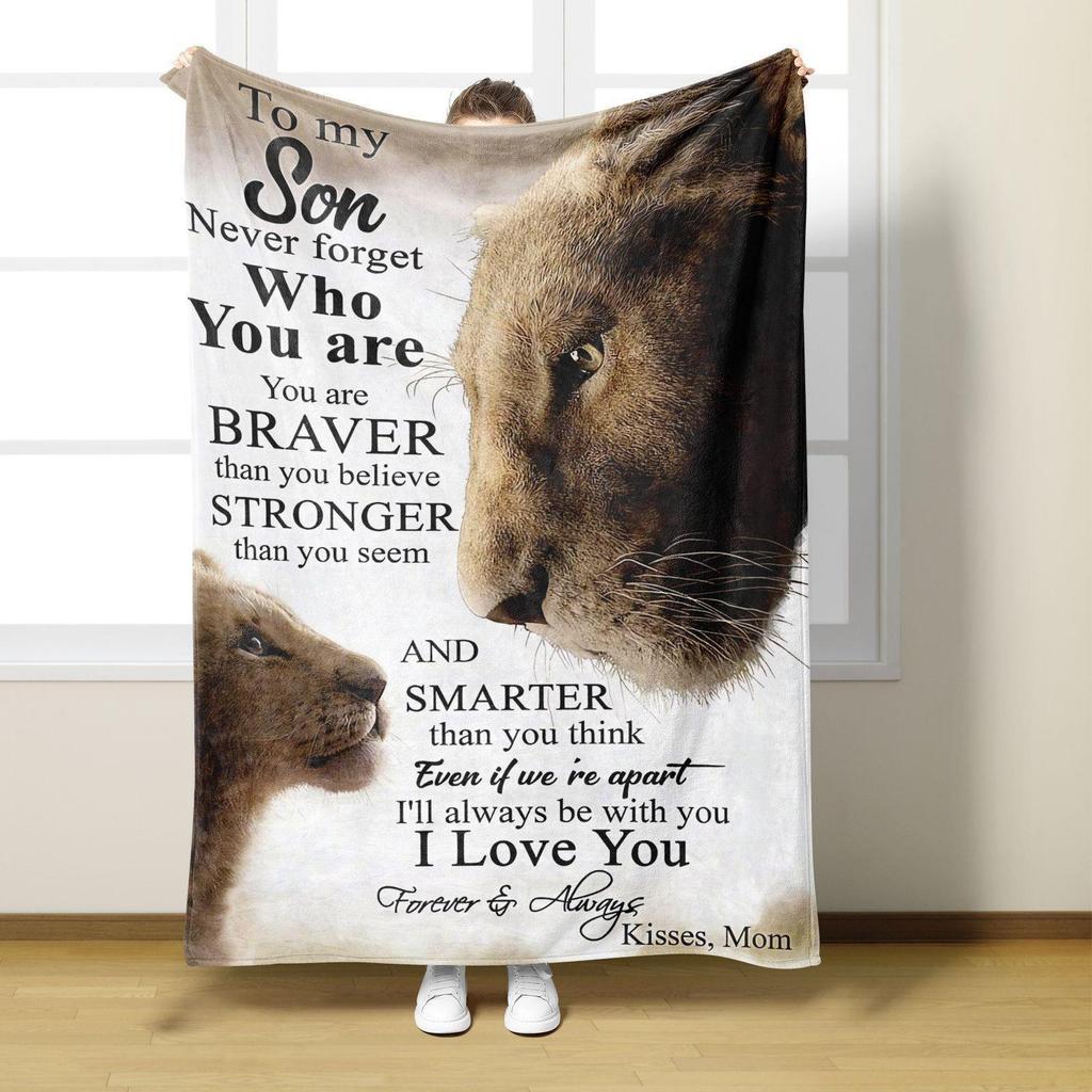 Customizable Flannel Blanket - English Envelope Series, Perfect Mother's Day Gift