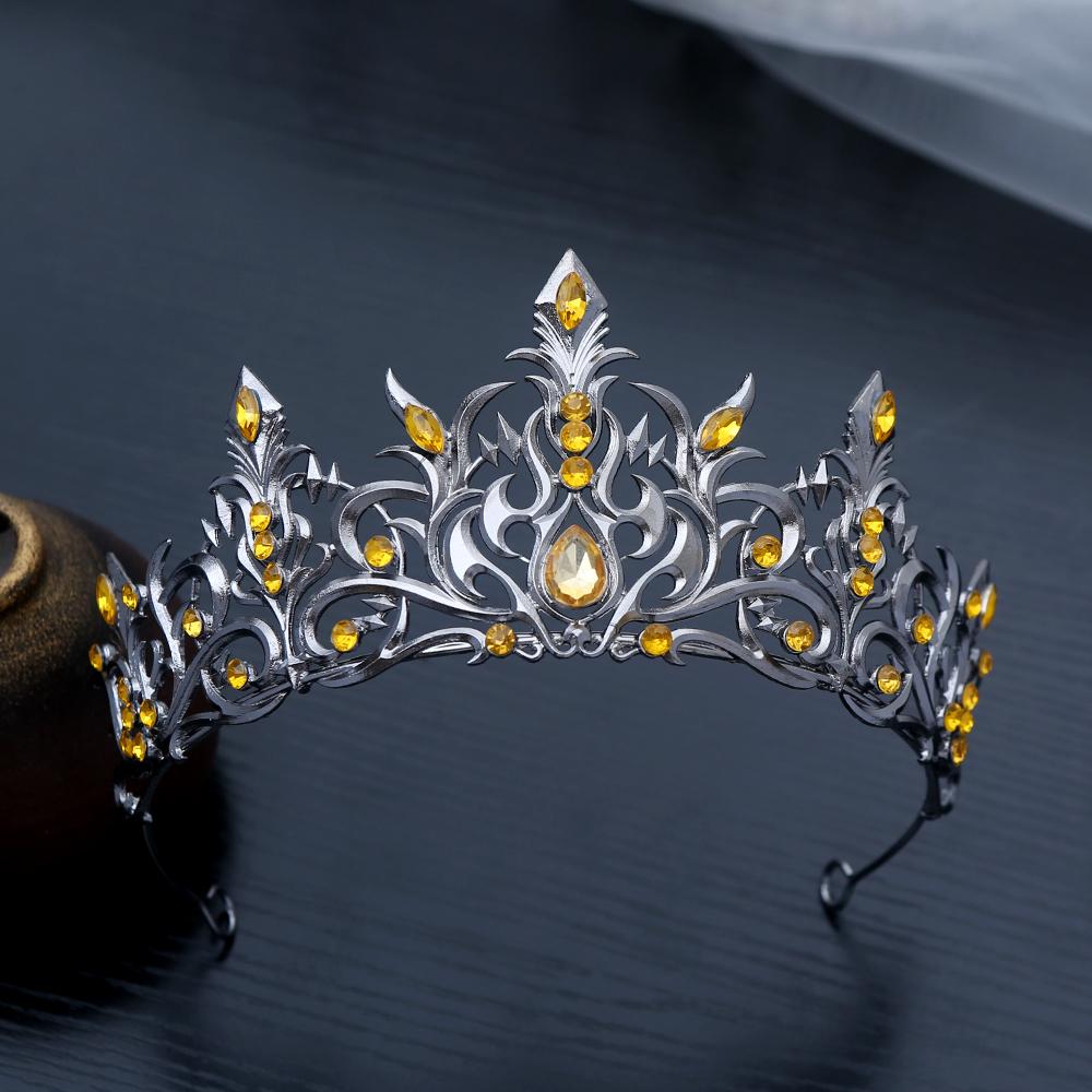 1pc Gothic Gemstones Hair Crown Intricate Medieval Fantasy Design Perfect Cosplay Renaissance Enchanting Special Occasions