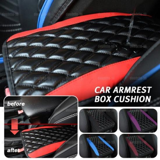 Car Accessories Armrest Pad Cover Center Console Box Cushion Mat PU Leather