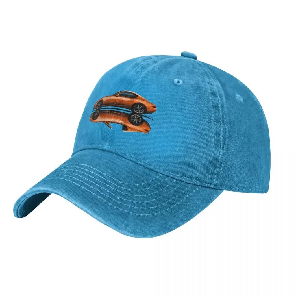 My drawing of the open and closed 30th Anniversary roadster coupe fastback sports car Baseball Cap Horse Hat Womens Mens