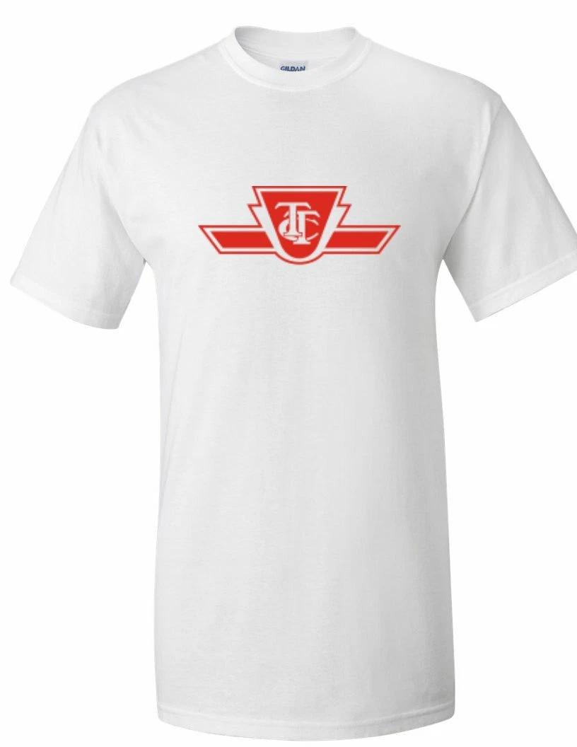 Toronto Subway Retro Logo Tee Railway Canadian Metro Train White Cotton T-Shirt S