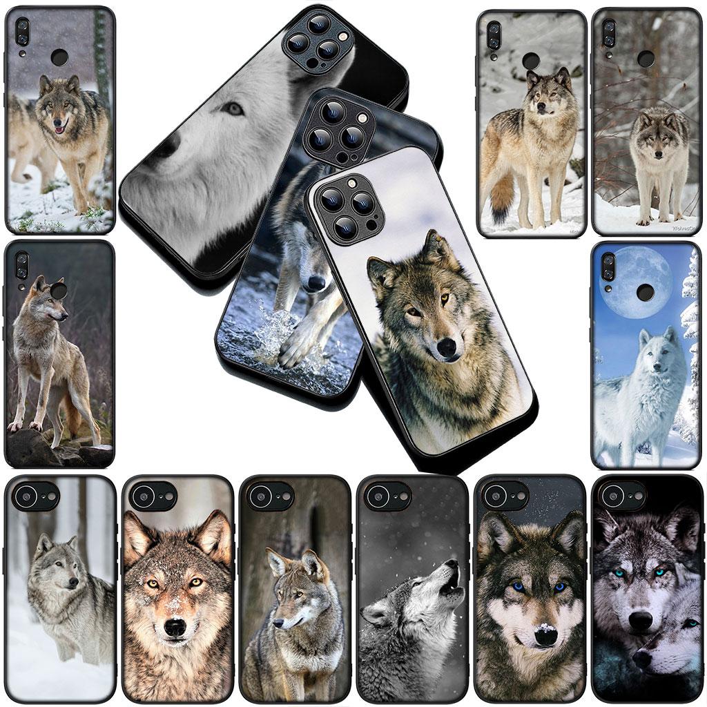 Casing Phone Cover for Samsung Galaxy S22 S21 S20 FE Ultra Plus A07 A17 A15 A16 A25 A57 A37 Case  Animal Stalking Wolf Art
