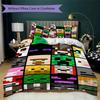 Minecraft Pixel Character Heads Bedding 1 Duvet Cover 2 Pillowcase Without Core Without Core Soft And Comfortable Christmas Birthday Gift