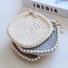 12cm*12cm Cotton Rope Heat Resistant Woven Coasters Handmade Multiple Colors Creative Coffee Cup Pad Chic Accessories