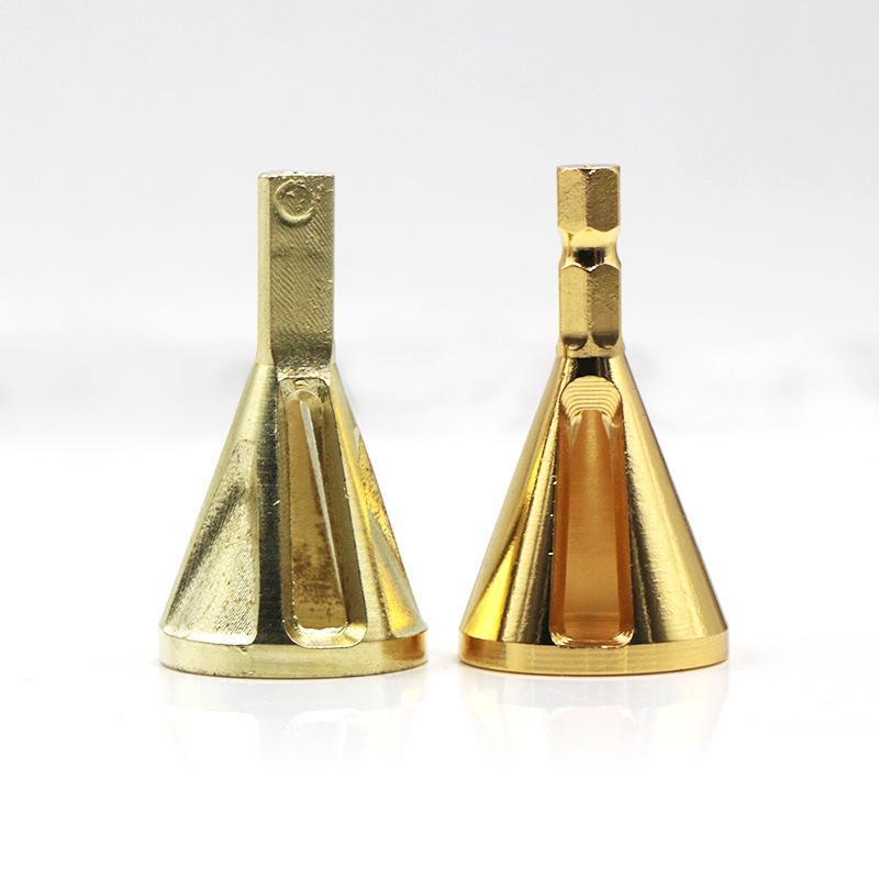 Deburring Chamfer Tool for Angle Grinders - Trims & Removes Burrs, Fits Collet Drills, New Design