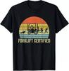 Funny Forklift Operator Forklift Certified Retro Vintage T-Shirt