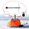 Picchetto a vite per ghiaccio Picchetto a spirale per tenda Trapano Strumento di perforazione per campeggio su ghiaccio e neve Pesca