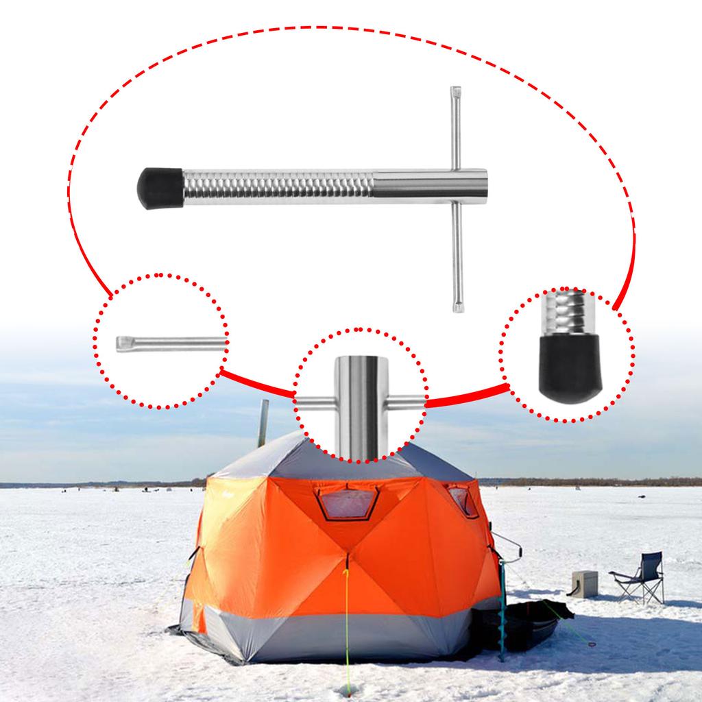 Picchetto a vite per ghiaccio Picchetto a spirale per tenda Trapano Strumento di perforazione per campeggio su ghiaccio e neve Pesca