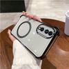Case for HONOR 90 Clear Magnetic Casing Electroplated Lens Frame Phone Cover