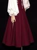 French Retro Hepburn High-Waisted Tie-Up Strap Dress & Lantern Sleeve Shirt Set