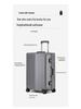 24-Inch Trendy Aluminum Frame Suitcase with Universal Wheels & Password Lock for Students