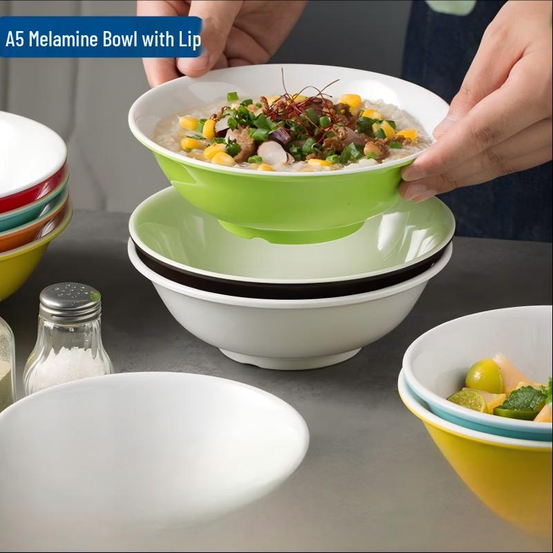 A5 Melamine Two-Tone Inverted Edge Bowls